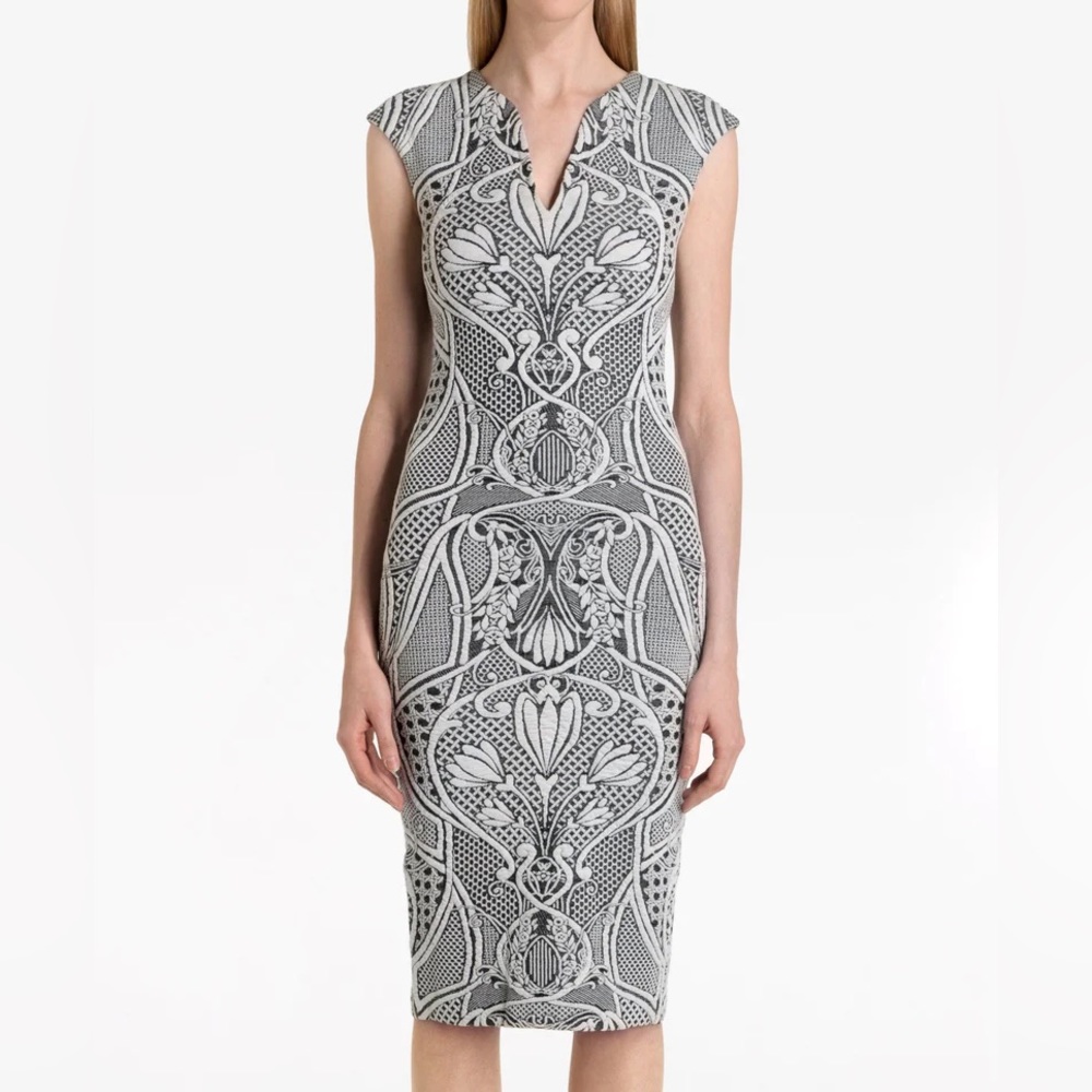 Fitted Dress Stretch Jacquard Sz 1